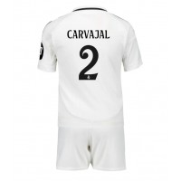 Real Madrid Daniel Carvajal #2 Heimtrikotsatz Kinder 2024-25 Kurzarm (+ Kurze Hosen)